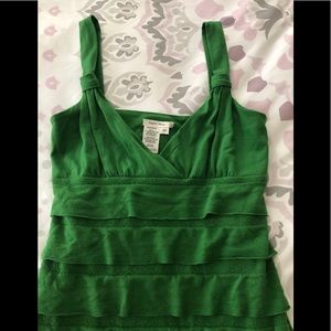 NWOT Layered Kelly Green Maxi Dress